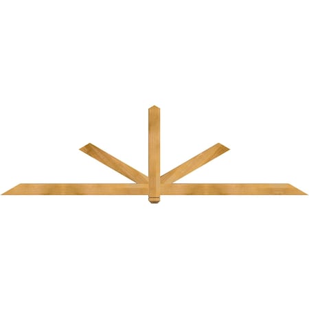 Ekena Millwork Kennewick Timber Gable Bracket, Western Red Cedar, 108"W x 31 1/2"H x 4"D x 4"F, 7/12 Pitch GBW108X31X0404KEN00RWR